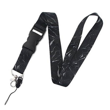 Nyckelband - Nyckelhållare med Snöre - Rem för Nycklar Svart