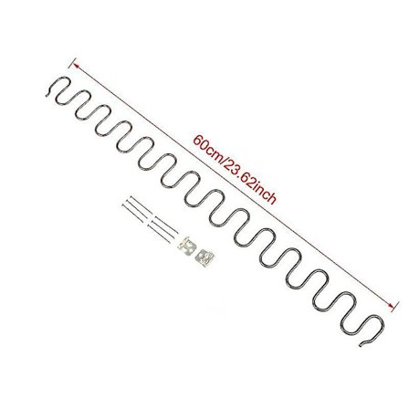 Reservedele til sofasædefjedre, møbelfjedre med clips, 45cm 50cm 60cm 65cm 70cm lange Ressort Hardware (FMY)