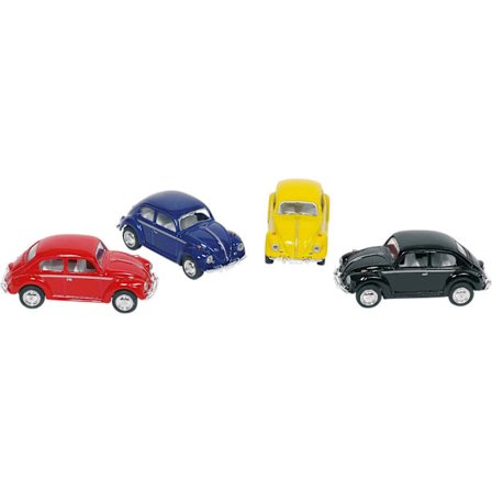 Mini VW Boblebil i Metall, Klassisk 6,5 cm - Goki Blå