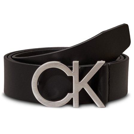 Černý opasek Calvin Klein s přezkou pro muže - Kožené opasky
