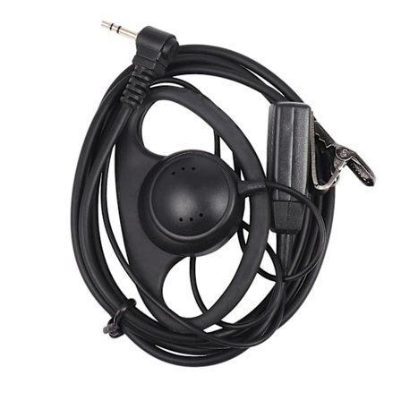 1-pinners D-type headset hodetelefoner øretelefoner PTT-mikrofon øreplugg for Talkabout bærbar radio Tlkr T3 T4 T60 T80 {} svart
