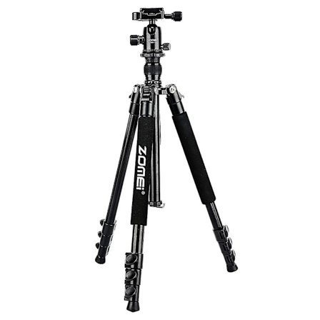 Lätt och professionell kamera tripod i aluminiumlegering med 360-graders kulled