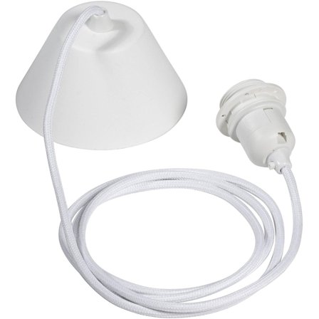 PR Home - Tilbehør til innebelysning Takupphänge textil TT-01-N Hvit