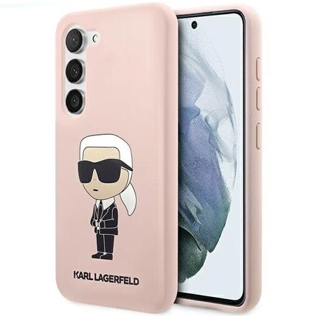 Karl Lagerfeld KLHCS23SSNIKBCP S23 S911 hårda fodral rosa/rosa Silikon Ikonik