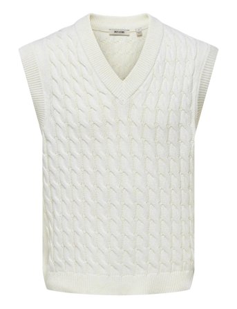 ONLY & SONS | Onskicker Life Rlx 3 Cable Vest Knit | XXL