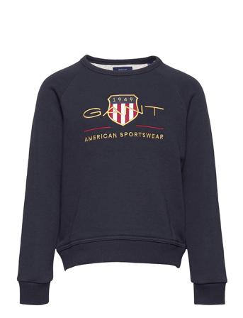 Archive Shield C-Neck Sweat Sweatshirt Trøje Blå GANT