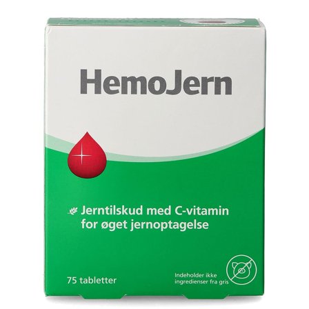Hemojern Hemojern 75 stk, Helse & Madvarer, Mineraler, Jern