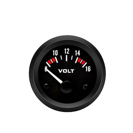 Voltmeter Volt Måler BX100007 52mm/2in Voltmeter Måler 8-16V voltmeter bilmåler+gorgeri universal 12v voltmeter