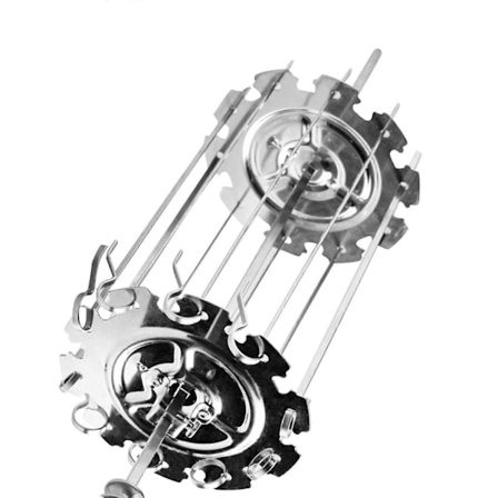 Metall BBQ Rotisserie Grillspett Nålbur Ugn Kebab Maker Grill