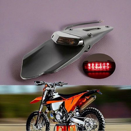 Svart NUMMERSKYLTSBAKLYKTA För KTM SX SXF EXC 125 150 200 250 300 350 450