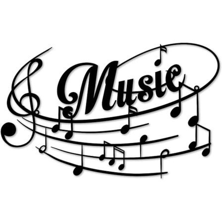 Metal skilt med noder, Metal musik skilt vægkunst - 12" x 7.4" Mus