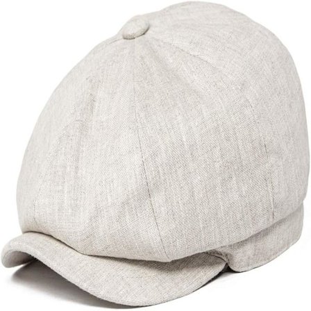 Fiskebensmønstret pustende sommerhatt i lin for menn