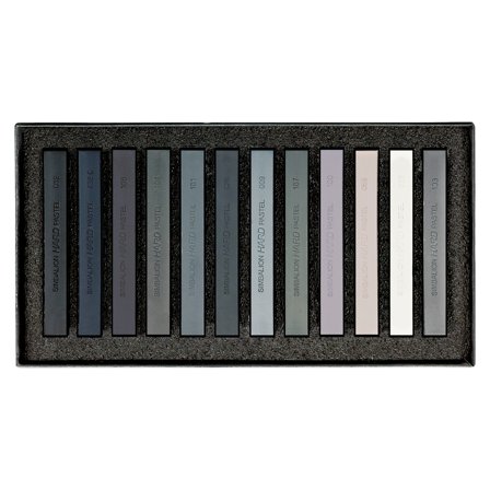 Lyra Crayons Pastels Hard Grey Tones 12 pcs