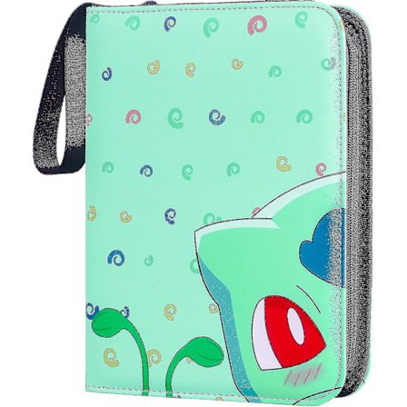 Korttikokoelma Bulbasaur, Korttikansio 400 taskulla vetoketjulla pelikorteille, baseball-korteille -FQ2-