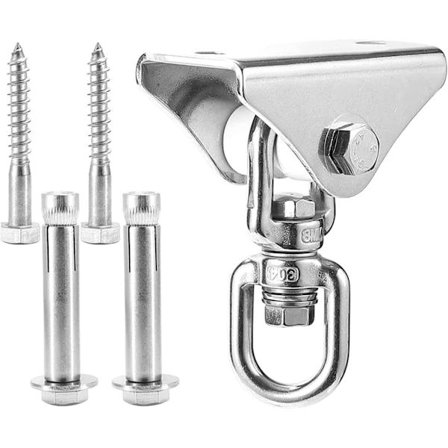 Sensor Swing Hanger, 360 ° roterende anti-rust krog kit, egnet til indendørs og udendørs verandaer, hængekøjer, aerial yoga, terapeutiske gynger