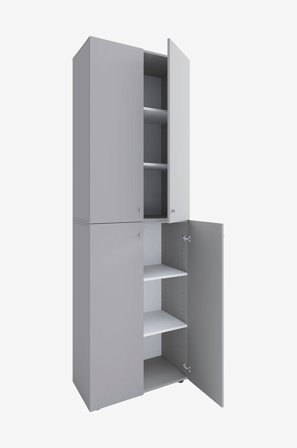 VCM - Vcm Skoskap Lona 2Xl hengslede dører - Grå - Skoskap - Fra Homeroom