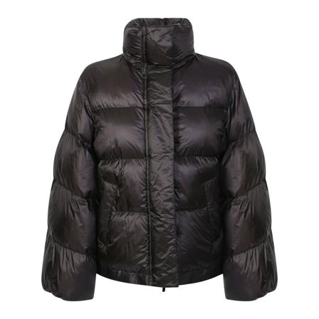 Sacai, Down Coats Zwart, Dames, Maat:L,polyester