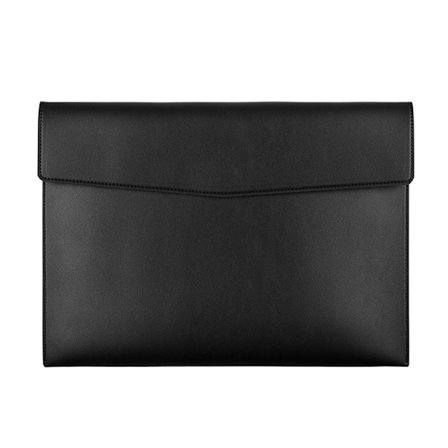 PU Læder File Organizer mappetaske med skjult penneholder til ideel til kvinder