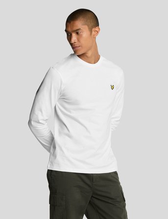 Lyle & Scott Plain L/S T-Shirt - White - XXL
