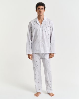 GANT - Pyjamassett med båttrykk til herre light blue