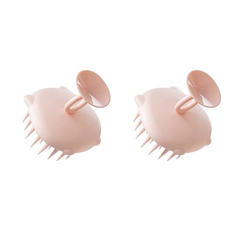 Sugkopp Hårbotten Massager Schampo Borste - 2 Pack, Silikon Hårbotten Skrubber för Hårbottenvård