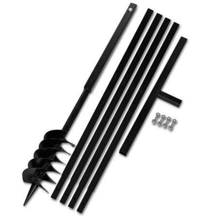 vidaXL Jordborr 120 mm Stål inkl. förlängningsrör 5 meter