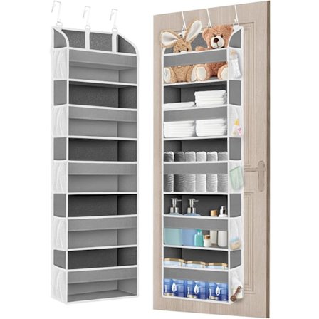 Riippuva säilytysteline oveen, 5 lokeroa, oven järjestäjä, kokoontaitettava ja tilaa säästävä, retkeilyjärjestäjä, riippuva, riippuva