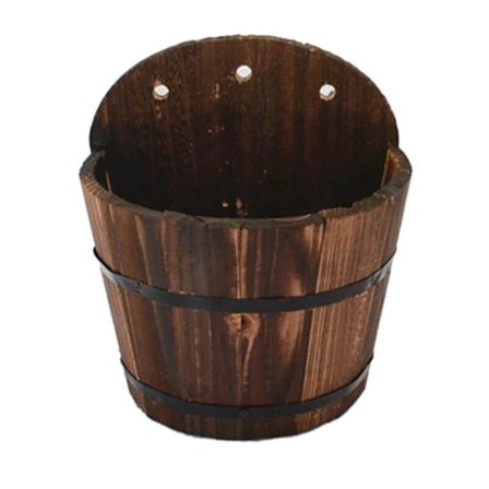 Trätunna Planter Blomkrukor Hemmakontor Trädgård Bröllopsdekoration-A