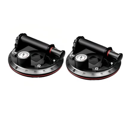 2 STK 8 Tum Kraftiga Sugkoppar i Glas med Tryckmätare, Industriella Sugkopplyftare för Glas, Fönster och Kakel