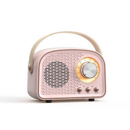 Mini Radio Bluetooth Højttaler PINK