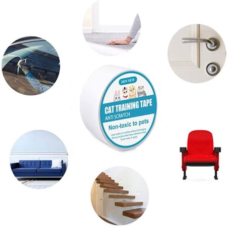 Katt Anti-Scratch Tape Trening Sofa Dørbeskyttelses Klistremerke (5m)