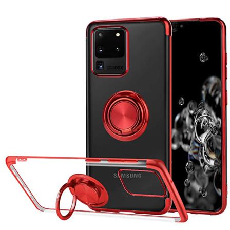 Samsung Galaxy S20 Ultra - Professionelt cover med ringholder Röd