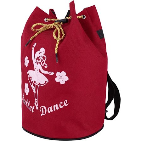 Barnens Hink Dansväska Justerbar Axelrem Ryggsäck Balettväska (Röd)