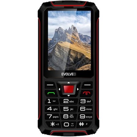 Mobiltelefon - EVOLVEO - StrongPhone W4 - Röd - 2,8 tum - IP68 - 2500 mAh