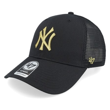 47 Brand - MLB Black trucker Czapka Z Daszkiem - New York Yankees MLB Metallic 47 Mvp Black Trucker @ Hatstore