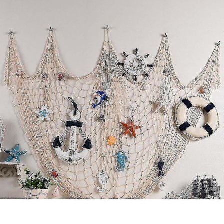 Kalastusverkon seinäkoriste Välimeren tyyliin