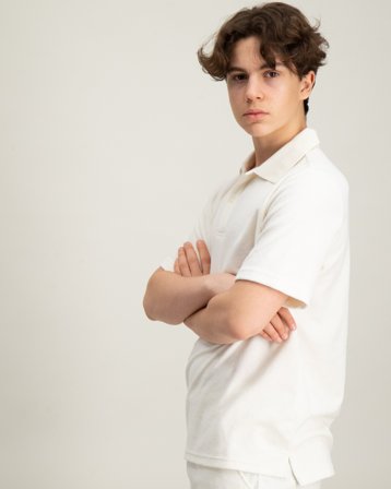 RYVLS Terry Pique Cremefärgad Piké Kille - Kids Brand Store