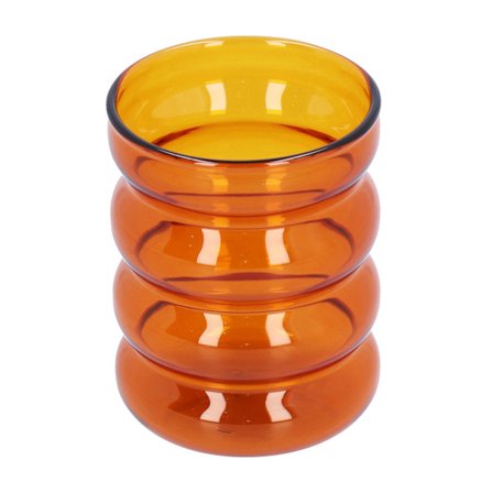 Bambu Joint Design Korkea Borosilikaattilasimuki Lämpötilan Kestävä Juomakuppi Maidoille, Oluelle, Kahville (Ruskea)