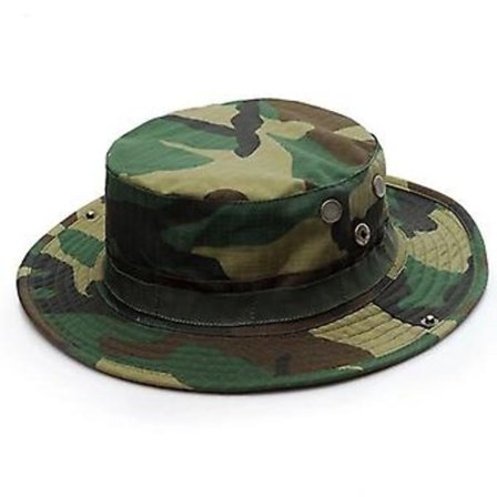 Taktinen Hattu Sotilaallinen Camo Bucket Leveälierinen Aurinkokalastus Bush Aurinkohattu (Vihreä Camo)