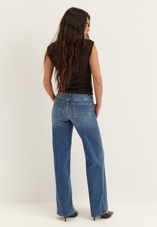 ONLY - Onlmadison Blush HW Wide Denim - Medium Blue Denim
