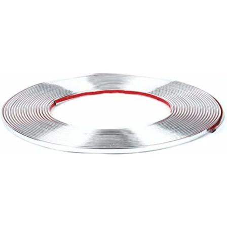 Liimautuva kromilista auton koristeluun/koristeluun Hopea 6mm x 1
