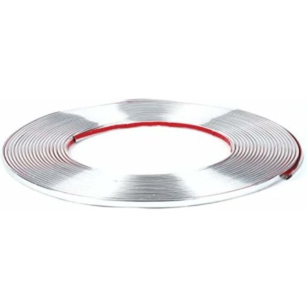 Liimattava kromilista auton koristeluun/viimeistelyyn Hopea 6mm x 1