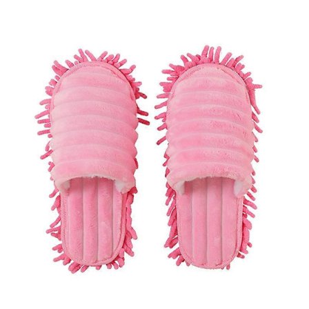 Et par moppetøfler, perfekte til dovne personer til at rengøre gulve, fjerne støv, holde varmen og slidstærke, velegnede til familiens soveværelse.