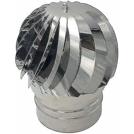 Takutlopp, Ztforus roterande vinddrivna rökutsug i rostfritt stål, rund bas, skorstenshuv, alla dimensioner 160 mm