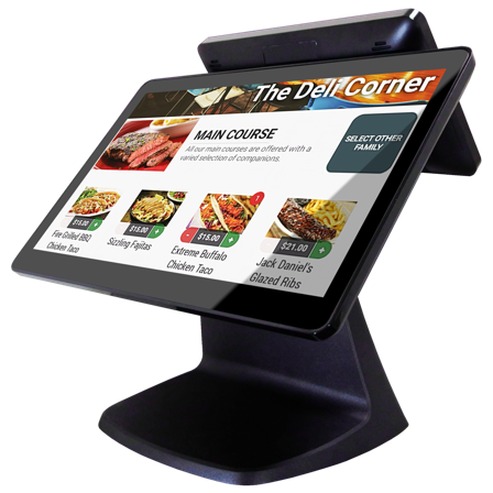 POSLAB WP-8660 Pro Android 11 Touchsystem 15,6, RK3568, 4GB/64GB, mit 10 Kundendisplay schwarz