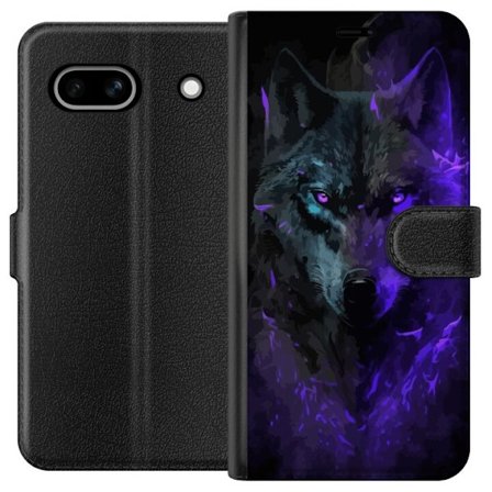 Kompatibel Tegnebogsetui til Google Google Pixel 7a Ulven Lilla
