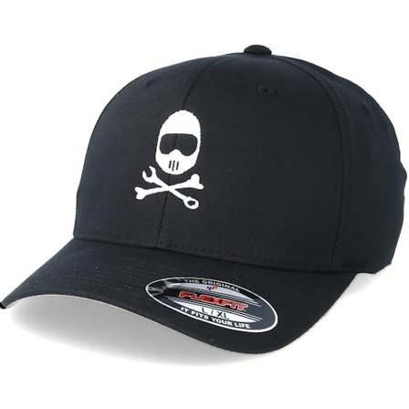 Born To Ride - Black - flexfit - Cap - Helmbones Black Flexfit - Hatstore