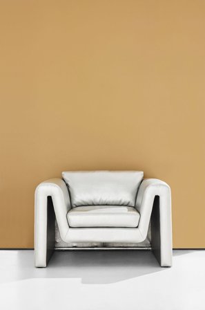 Pastill - Mika lenestol i vegansk skinn - Sølv - Lenestoler - Fra Homeroom