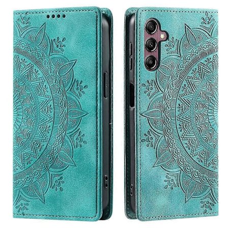 Samsung Galaxy A55 5G Nahkakotelo Mandala Kukka Lompakko Puhelinkuori