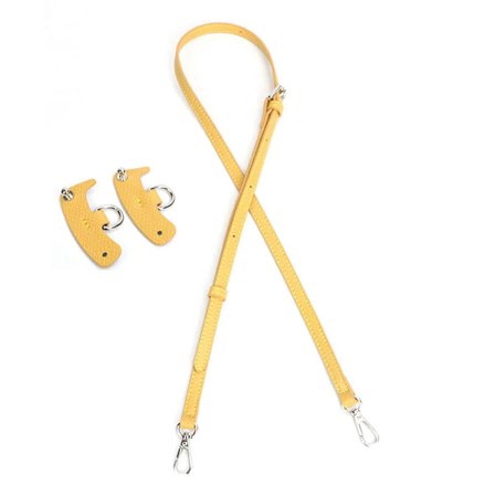 PU-nahkainen vaihto vyö Olkahihna Crossbody-laukun hihna Helppokäyttöinen Säädettävä käsilaukun vaihto hihna Keltainen Keltainen Yellow